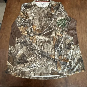 Real tree Long Sleeve Performance Hunting Camo Shirt Sent Control 3xl - Picture 1 of 8