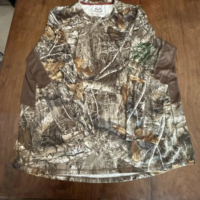 Real tree Long Sleeve Performance Hunting Camo Shirt Sent Control 3xl - Image 1 of 4