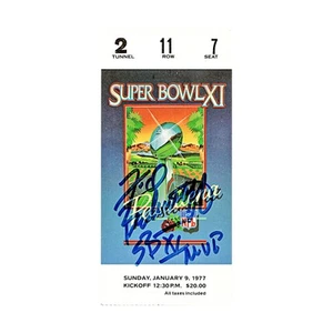 Boleto del Super Bowl XI (JSA) firmado autografiado por Fred Biletnikoff Raiders - Imagen 1 de 3