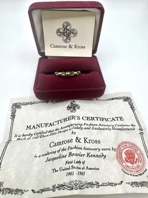 Camrose & Kross JBK Hold Tone Eternity Simulated Emeralds Eternity Band Ring - Image 1 of 3