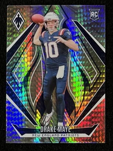Tarjeta de novato Drake Maye 2024 Panini Phoenix Silver Hyper Prizm (RC) #179 Patriots - Imagen 1 de 2