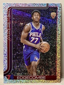 2025-26 Topps Basketball VJ Edgecombe RC Sand Glitter #203 Philadelphia 76ers - Picture 1 of 8