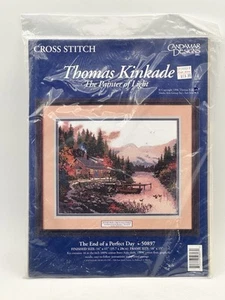 Candamar Counted Cross Stitch 50897 The End Of A Perfect Day Thomas Kinkade NOS - Bild 1 von 10