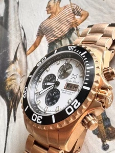 Taucheruhr Chronograph Herren 43mm 300m Saphir BGW9 Schraube Dn Krone Marlinwatch - Bild 1 von 12