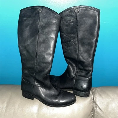 Botas Frye Mujer Talla 9 Cuero Negro Melissa Botón 2 3475447 Ecuestres Foto 1 de 4
