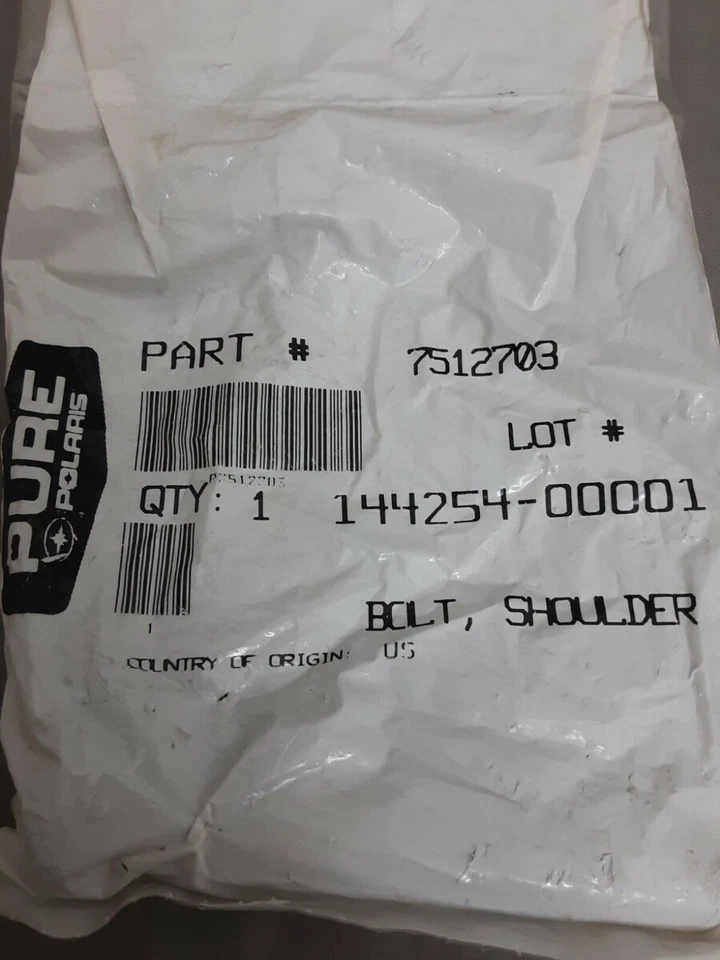 NUEVO GENUINO POLARIS 7512703 PERNO, HOMBRO Big Boss W908627 250 350L Sportsman Foto 1 de 1