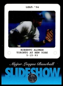 1994 Leaf Slideshow Roberto Alomar #5 Toronto Blue Jays 2B HOF Acetate Insert - Picture 1 of 3