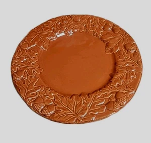 2 Chris Madden JCP Home Oak Leaf Acorn 11" Dinner Plates Brown Mint (4 Sets Av) - Picture 1 of 4