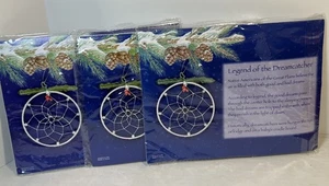 WEIHNACHTEN TRAUMFÄNGER FEDER NORMAL 4" SET 3 INDIAN LEGEND DREAMCATCHER NEU - Bild 1 von 2