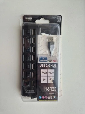 7 Port USB 2.0 SUPER Hub Splitter Multi Adapter - POWER SWITCH FOR EACH PORT!  - Image 1 of 2