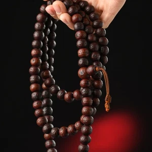 Tibetische 108 Perlen Phönixauge Bodhi Bead Mala Vintage Buddhistischer Gebetsschmuck - Bild 1 von 9