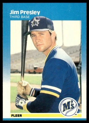 1987 Fleer Jim Presley Seattle Mariners #594 - Image 1 of 2
