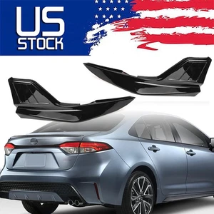 PARAGOLPES TRASERO NEGRO BRILLANTE DELANTAL DE ESQUINA ESPAT PARA TOYOTA COROLLA LE XLE SE XSE 20~24 - Imagen 1 de 11