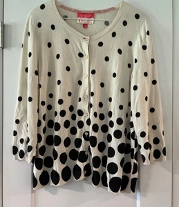 Talbots Damen-Cardigan "The Oprah Magazine" Größe 1X gepunktet leichte feminin Y2K - Bild 1 von 10