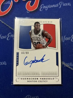2017 NATIONAL TREASURES RC GUERSCHON YABUSELE ROOKIE  AUTO /99 INTERNATIONAL - Image 1 of 2