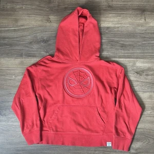 Gap Kids X Marvel Red Spiderman Sweatshirt Hoodie Size 10 Kids Large - Picture 1 of 8