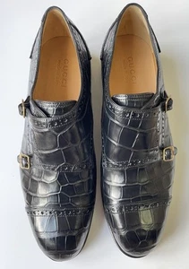 GUCCI Genuine Alligator Double Monk Strap Loafer Goodyear UK 11, US 11.5 $6800** - Picture 1 of 18