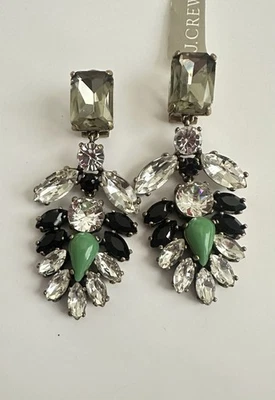 Pendientes colgantes J.Crew nuevos con etiquetas de moda con flores de cristal dorado Foto 1 de 4