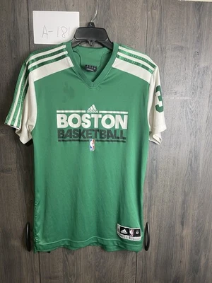 Boston Celtics Paul Pierce #34 Adidas Blanco Verde Camisa de Tiro Calentamiento Para Hombres M Foto 1 de 4