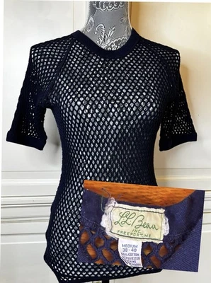 Vintage años 60 70 L.L. Camiseta interior tejida de malla Bean para hombre manga corta M Foto 1 de 4
