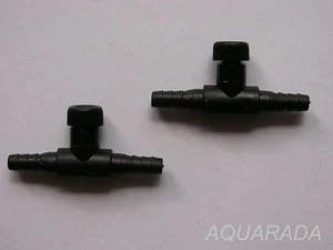 2x 1-Weg Kunststoff Lufthahn für 4/6 Luftschlauch Luftverteiler Aquariumzubehör  - Bild 1 von 1