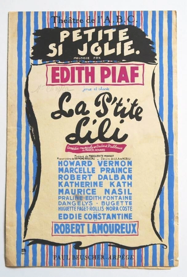 Partition vintage sheet music EDITH PIAF : Petite Si Jolie * 50's Monnot - Photo 1/1