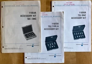 Kit de accesorios manuales de operación y servicio HP 11854/BNC + 11855A/N + 11856A/BNC - Imagen 1 de 7
