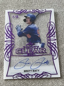 BRETT BATY 2021 Leaf TRINITY Clear AUTOGRAPH #2/25 METS Prospect - Picture 1 of 2
