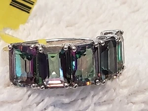 Mystic Topaz Sterling Silver Ring Size 5.5 - Picture 1 of 3