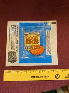 Bazooka Bubble Gum Waxed Wrapper GOOD TIMES 1975 Camera Ad #400 - Picture 1 of 2