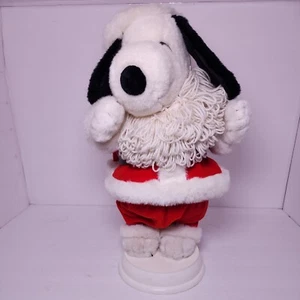 Vintage Peanuts Snoopy Santa bester animierter Kopf Arme bewegen sich wie abgebildet - Bild 1 von 5