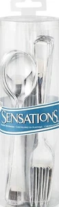 Creative Converting 24-Count Metallic Plastic Assorted Cutlery, Silver - Picture 1 of 1