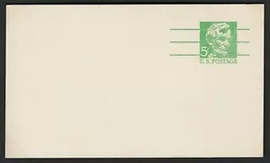US 1968 #UX55 - 5c Green Abraham Lincoln Postal Card New Unused - Picture 1 of 2