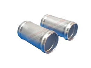 Pair Of Aluminium Radiator Hose Connectors / Joiner 32 mm OD - Picture 1 of 1