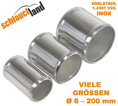 SCHLAUCHLAND TUBO DE ACERO INOXIDABLE 10 cm tubo acero inoxidable FDA pulido conector de manguera conector LLK
