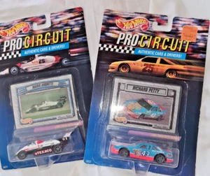 Hot Wheels Pro Circuit 1992 Indy Car Mario Andretti # 2 Richard Petty Car & Card - Picture 1 of 8