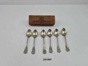 6x Kaffeelöffel Alpacca "GOWE" Vintage Besteck mit Originaletui Küche #251567 - Bild 1 von 12