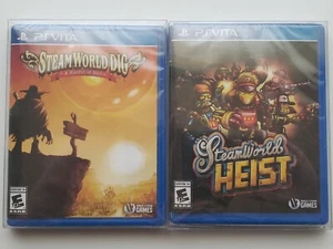 New/Sealed Limited Run Games LRG Steam WorldDig & Heist Variants 1/90 Vita Rare! - Picture 1 of 5