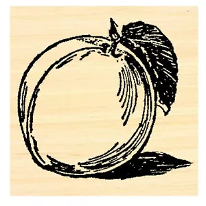 Pfirsich Stempel, Holz montiert P35 - Bild 1 von 1