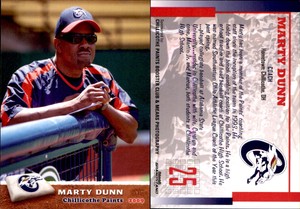 Marty Dunn 2009 Grandstand Chillicothe Paints #NNO Card *AutographDen*