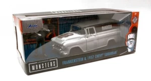 MODELLINO AUTO STATICO JADA TOYS CHEVY SUBURBAN FRANKENSTEIN 1957 SCALA 1/24 - Foto 1 di 5