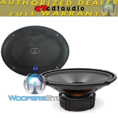 CDT AUDIO ES-0690.2 6"x9" 125W RMS 2 OHM EXTENDED MID BASS CARBON FIBER SPEAKERS - Image 1 of 3
