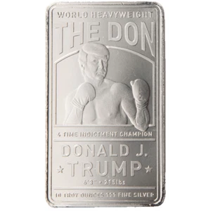 Donald Trump - The Don - 4 Time Indictment Champion | 10 oz .999 Fine Silver Bar - Picture 1 of 3