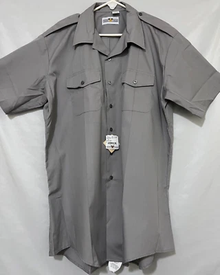 NWT 2021 Flying Cross X1 Mens 18 2XL Gray Short Sleeve Uniform Shirt US Navy - Image 1 of 4