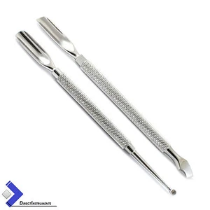 2Pcs Heavy Duty Nail Gouge Cuticle Pro Pusher Nail Spatula Finger Nail Cleaner - Picture 1 of 3