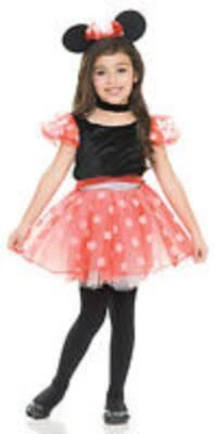 Miss Mouse Red Black Polka Dot Minnie Fancy Dress Up Halloween Child Costume - Image 1 of 2