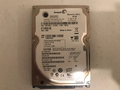 Seagate Momentus 7200 80GB SATA 2.5" Hard Drive ST980813AS - Image 1 of 2