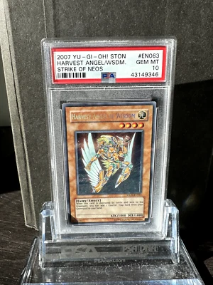 2007 Harvest Angel of Wisdom (Secret Rare)- PSA 10 POP 1 - Strike of Neos Yugioh - Image 1 of 2