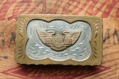 Hebilla de cinturón vintage estilo occidental hecha a mano HD motocicletas alas ciclistas occidental  Foto 1 de 4