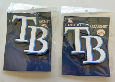 LOT OF TWO (2) TAMPA BAY RAYS, FLEXIBLE MAGNETS FROM WINCRAFT Cover